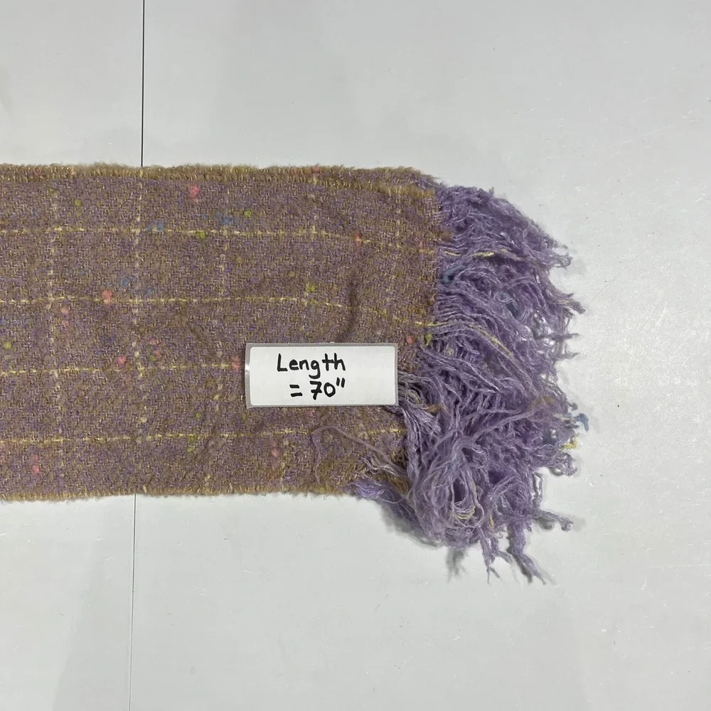 Elgin Made in Scotland Heritage Merino Wool Tweed Scarf Fringe Womens OS Vintage
